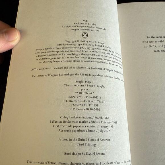 The Last Unicorn by Peter S. Beagle | 2022 | Vintage Fantasy Paperback Classic - Picture 2 of 10